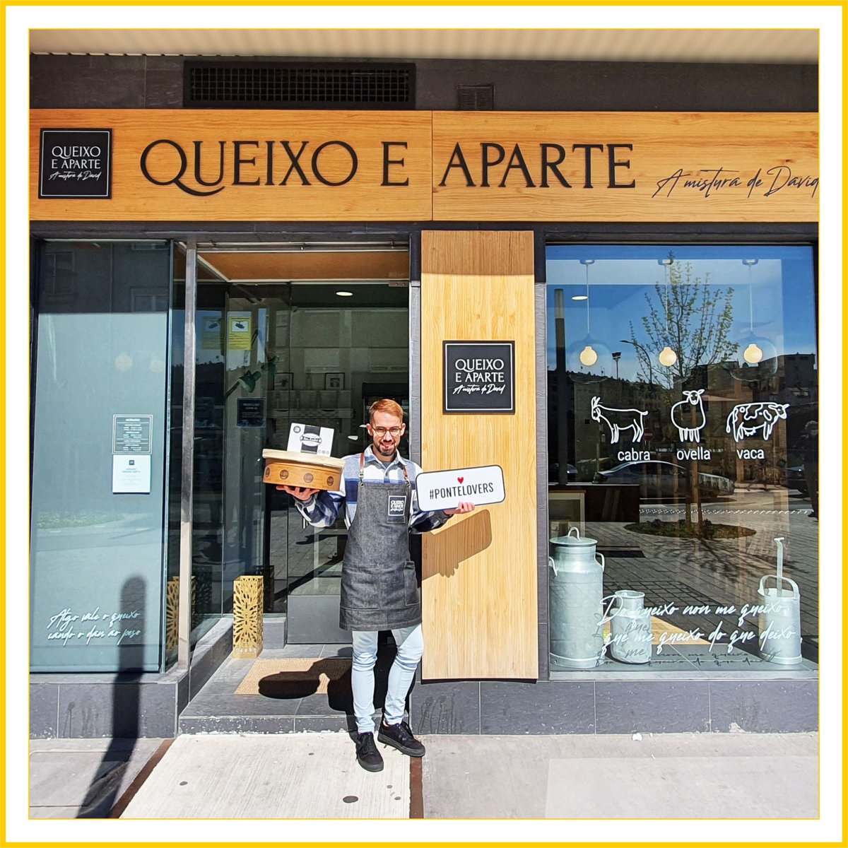 LoversPonte's tweet photo. Esta fin de semana pasada 𝗠𝗨𝗡𝗗𝗜𝗔𝗟 𝗗𝗢 𝗤𝗨𝗘���𝗫𝗢 🧀!!!, os ratiños desta cidade estamos de festa 🐭!, e qué mellor que celebralo coa queixería de Pontevedra por excelencia, Queixo e aparte, e con David, o ratiño maior do reino. https://t.co/Yovu3RDqo3