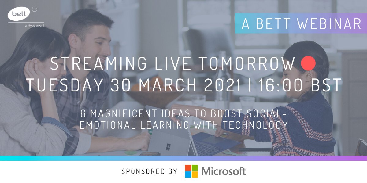 mps_networks's tweet photo. RT @Bett_show: This is your last chance to join us for today's #BettWebinar with @MicrosoftEDU + one of our biggest educator line-ups to date: @sparvell, @klnamya, @leofpaz78, @butterflynix, @eTwinzEDU &amp; @themerrillsedu.
https://t.co/XvYUNfnPla
#EdTech https://t.co/m3V54llpGQ