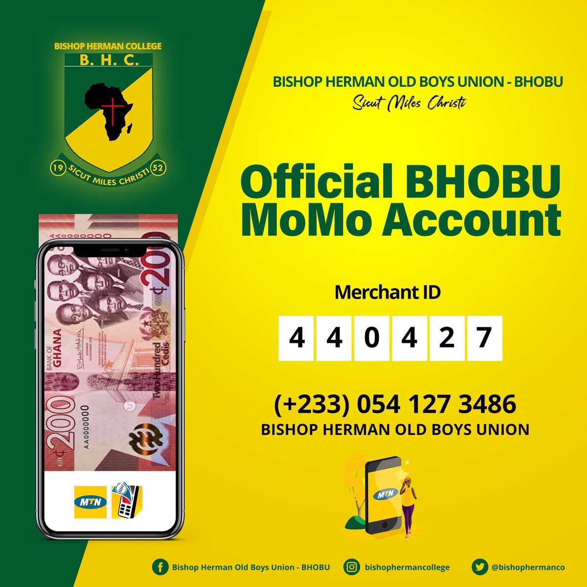 bishophermanco's tweet photo. BHOBU NEC introduces to you the official MTN MoMo number for dues and fundraising for the union...

You can test the number with any amount!😋

Let the test challenge begin! #TestMoMoNumberChallenge

#BHOBU #BHC #bhobunec https://t.co/ebdMopaDll