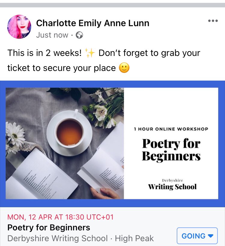 CharlotteLPoet's tweet photo. Whose joining us in 2 weeks? ✨
@WriteDerbyshire
#poetryforbeginners #gettingstarted https://t.co/SQUUzKmtmx