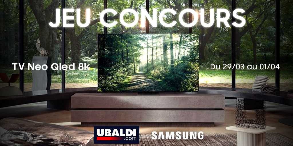 ubaldi's tweet photo. #JeuConcours : Que diriez-vous de gagner le TV #Samsung QE65QN900A (https://t.co/e6VJ0HRACK) ? 

Pour tenter votre chance :
 
👉 Follow @ubaldi  
👉 Quel est le premier film que vous regarderez sur cette télé ? 

📺 TAS le 2/04 https://t.co/CeqWNN4u5O