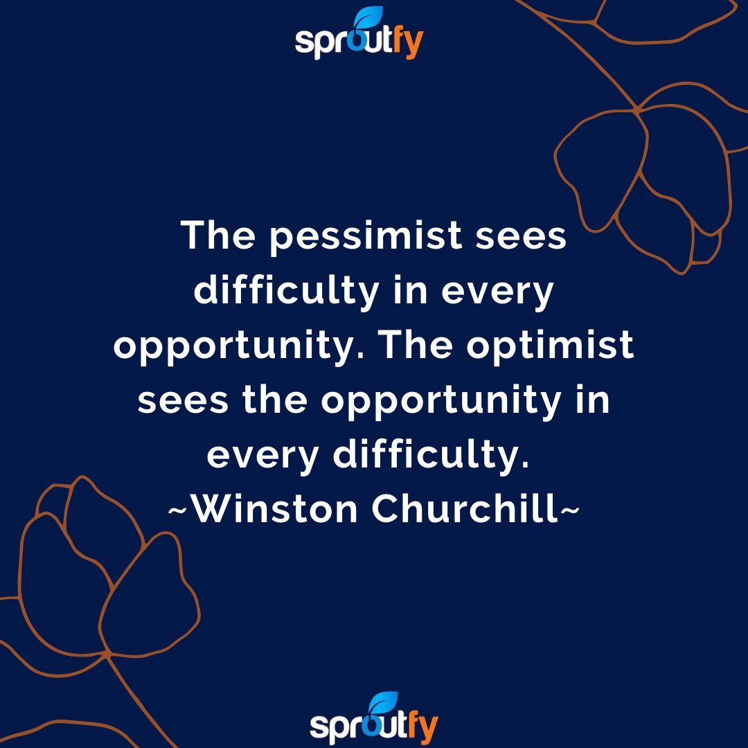 It’s a new week and this gives us an opportunity to either choose being optimistic or pessimistic. Choose wisely!!
Optimism>>>>>>>pessimism 
#sproutfy
#mondaymotivation
#yougotthis
#stayoptimistic