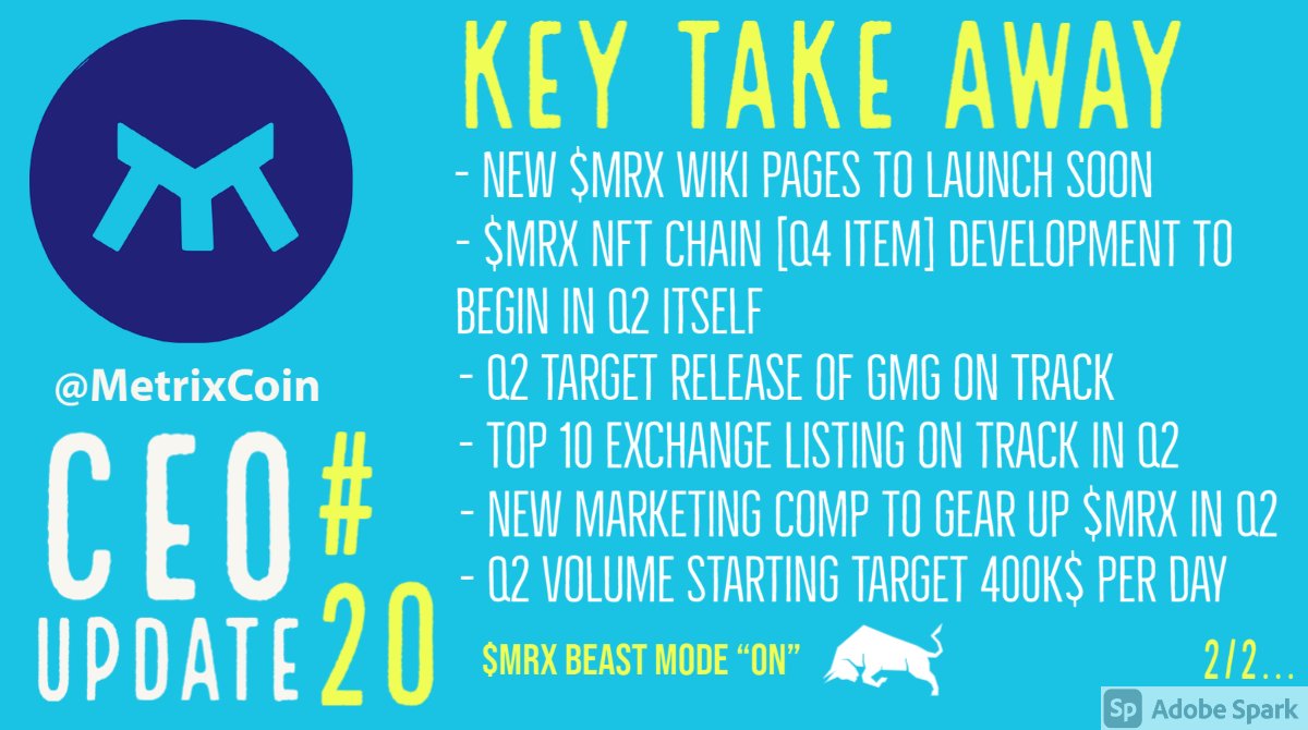 crypto_india84's tweet photo. ... Continued

$MRX
@MetrixCoin 
#Development #Growth #ReallifeUseCases
#Q2
#GMG 
#Top10Exchange
#DeFi
#NFT  [Metrix Chain] https://t.co/A8xTgETcIO