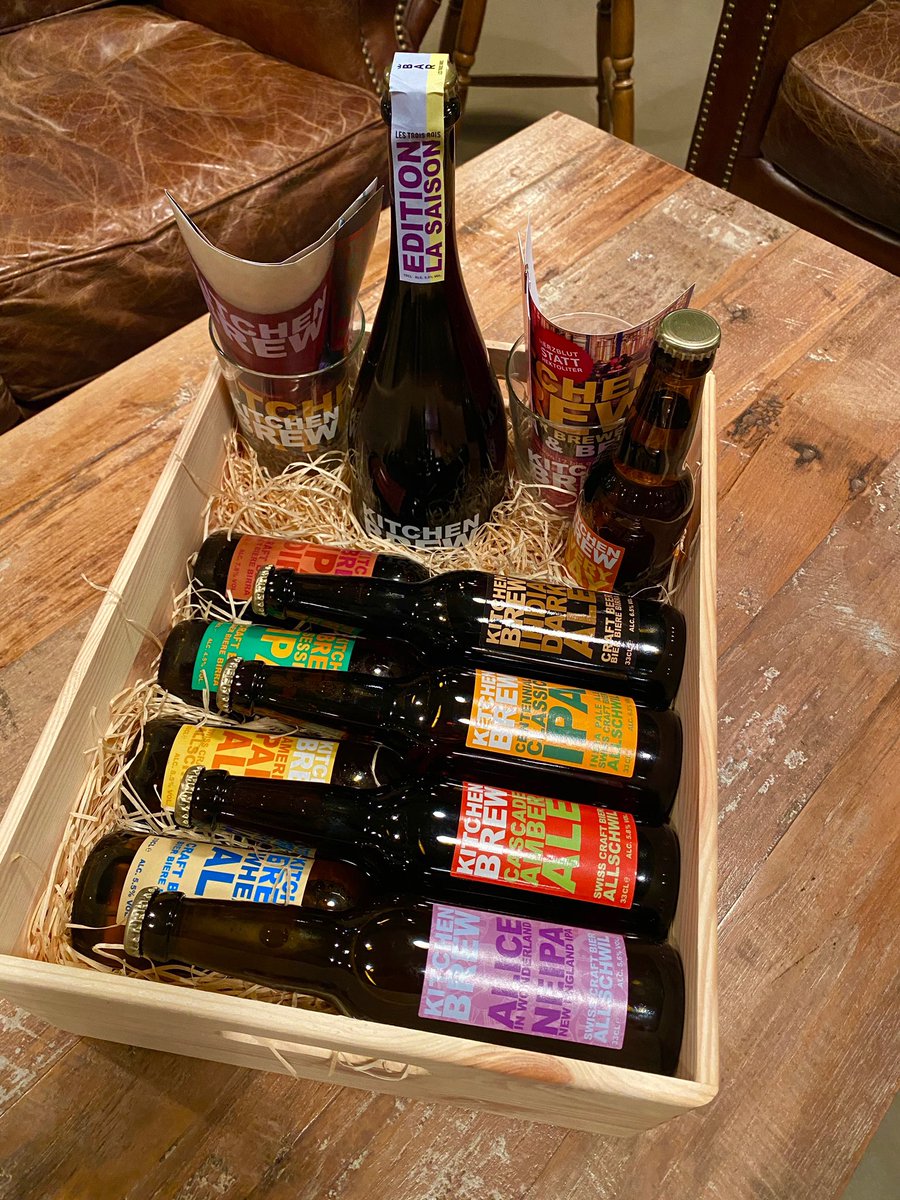 kitchen_brew's tweet photo. All our year-round beers are available in this wooden gift box. Order at: https://t.co/a1RWSb2nKv https://t.co/KXP7gTRllL