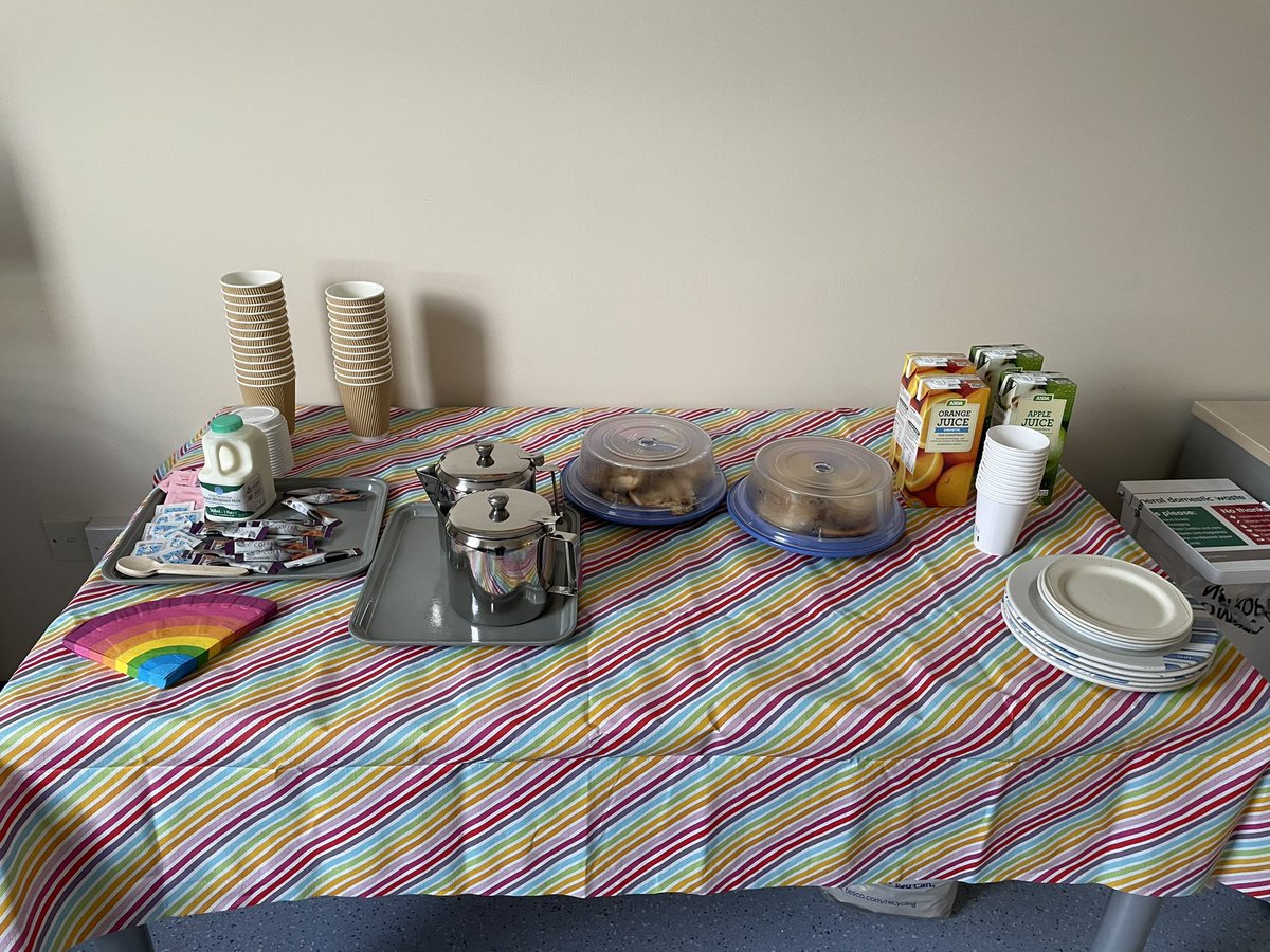 mrs_p83's tweet photo. Well-being breakfast on Trafford ward 6 (wythenshawe stroke) encouraging staff to reflect &amp; refocus. https://t.co/XrOQGVzH6F