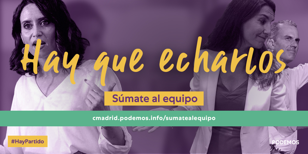 IreneMontero's tweet photo. Pueblo a pueblo, barrio a barrio, vamos a ganar la Comunidad de Madrid. 

La militancia del boca a boca, de hablar con tus compañeras, amigos o vecinas es la campaña más importante para el cambio en Madrid. #HayPartido ✊🏻

Únete y participa: https://t.co/C9J7UjVQrA https://t.co/Ul21fYdEJA
