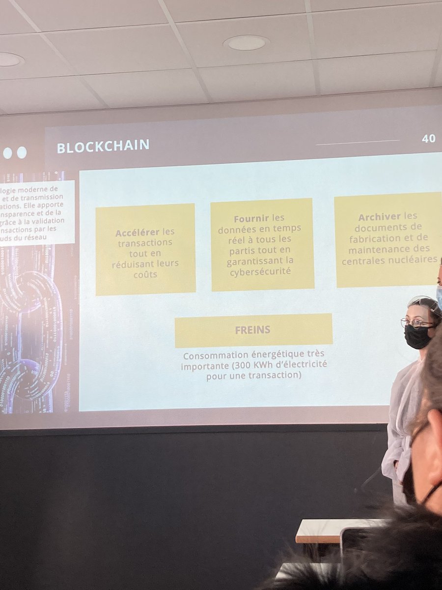 ClemencePckrt's tweet photo. La blockchain dans le nucléaire ☢️ #radioactivemasterclass #mbadmb https://t.co/crWm2sC5QF