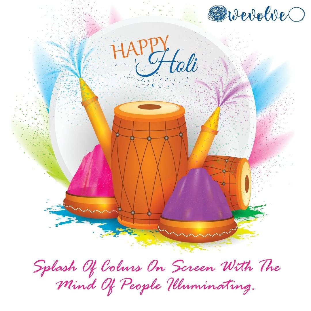 WevolveW's tweet photo. Let's accept all the colours of our individuality this Holi without letting judgement get in our way! 
Happy Holi!! 
.
.
#wevolve #wevolvewithus #letscelebrate #happyholi #holifestival #festivevibes #festivalofcolors #Indianfestival https://t.co/GJpjHlXV92