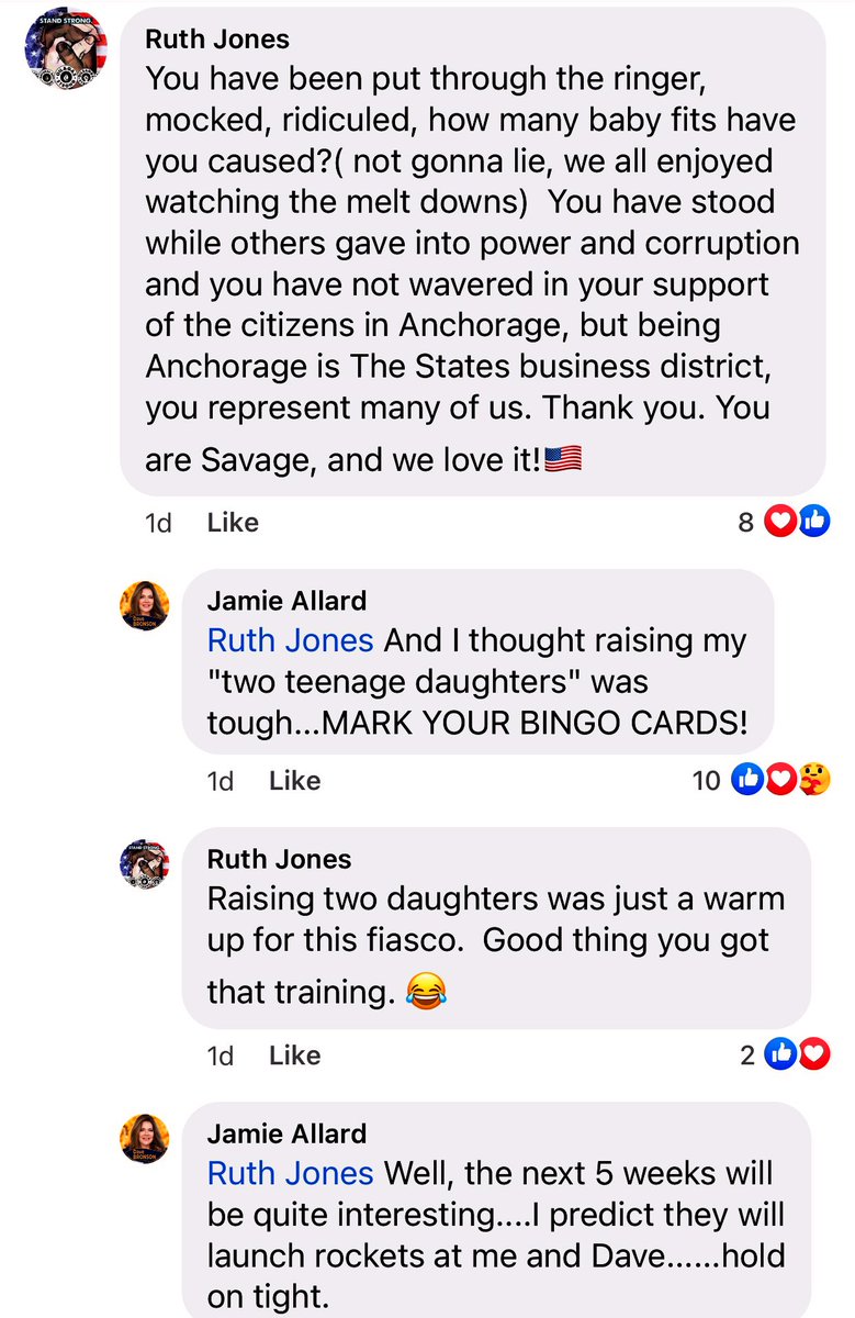 dontelectAllard's tweet photo. Oh honey just wait until you see the next round of #Bingo, so glad you enjoyed the first one. “Baby fits” over #violentbehavior #dangerousrhetoric then yes, yes we are. Also curious as to why #jamieallard would be nervous about the upcoming weeks? #whatdidshedonow #recallJA #Anc https://t.co/kA5K7jw3cs