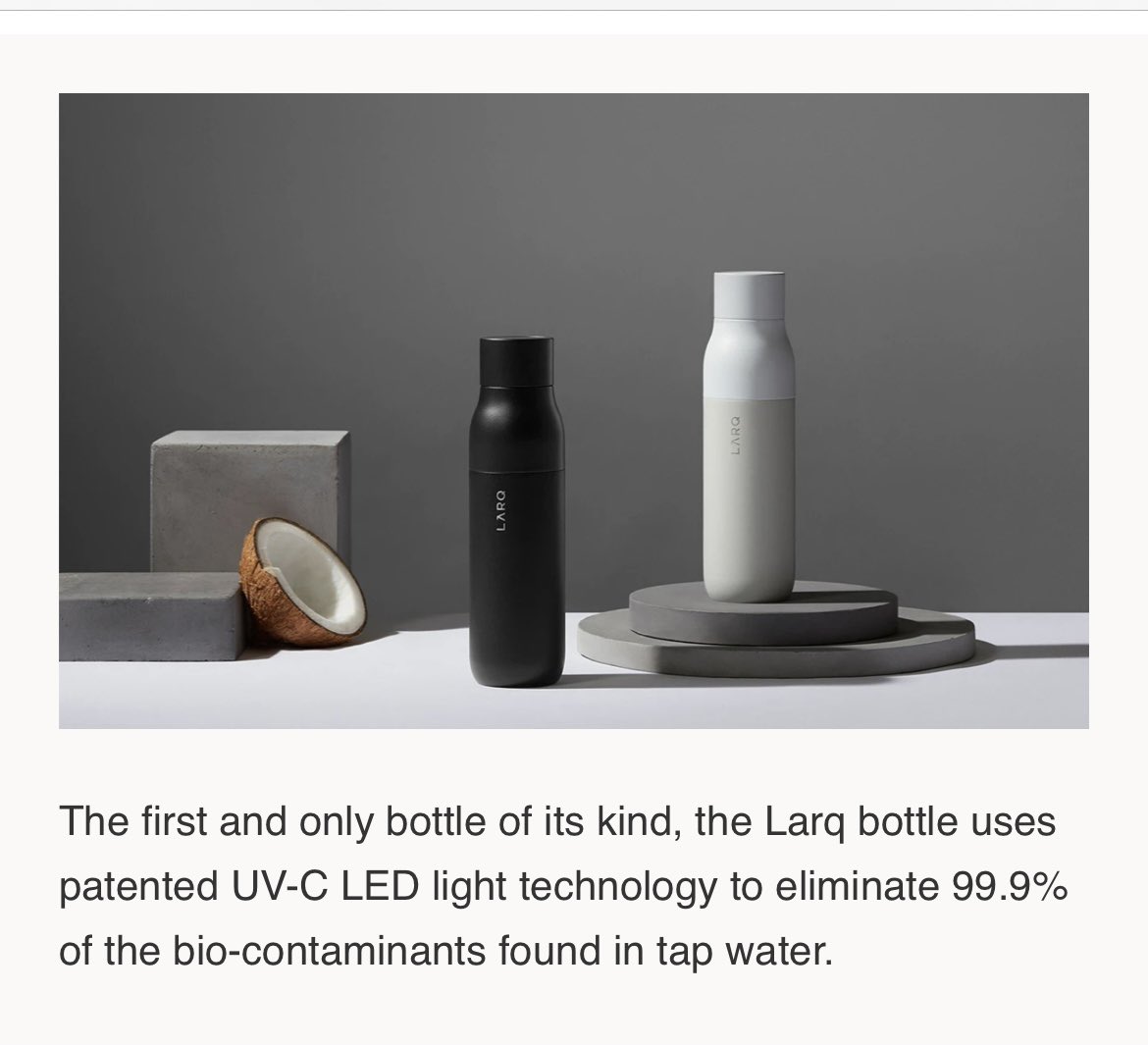 My Larq water bottle delivers safe clean water at a touch .good hydration equals good oral health #Larq #oralhealth