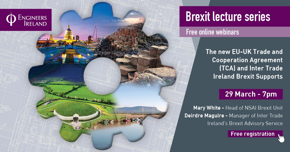 EngineerIreland's tweet photo. Join @EngIrlNorthEast this evening at 7:00pm for the first event in our new Brexit lecture series. Register now for this free event: https://t.co/AMsoeBJPFW https://t.co/8jgMt4LsY2