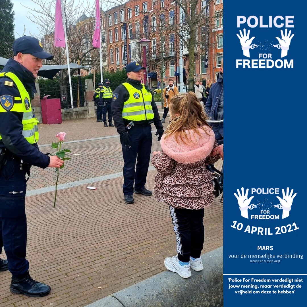 PolForFreedom's tweet photo. Laten we een brug slaan naar de verbinding. 10 april mars voor de menselijke verbinding.💙

‘Police For Freedom verdedigt niet jouw mening, maar verdedigt de vrijheid om deze te hebben.’💙

#PoliceForFreedom #vrijheid #mening #uitspreken #mars https://t.co/GUO75D4vT0
