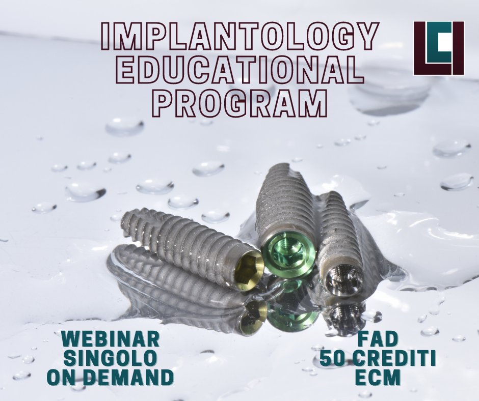 LComoInstitute's tweet photo. Sono disponibili i webinar on demand, puoi acquistarli singolarmente oppure a “pacchetti”. Se sei interessato a tutta la serie il progetto ImplantologyEducationalProgram è quello che fa per te! Accesso alla FAD da 50 crediti ECM.https://t.co/WenDndxaGO e https://t.co/VY4YWa3yux https://t.co/DxsLkEt03n