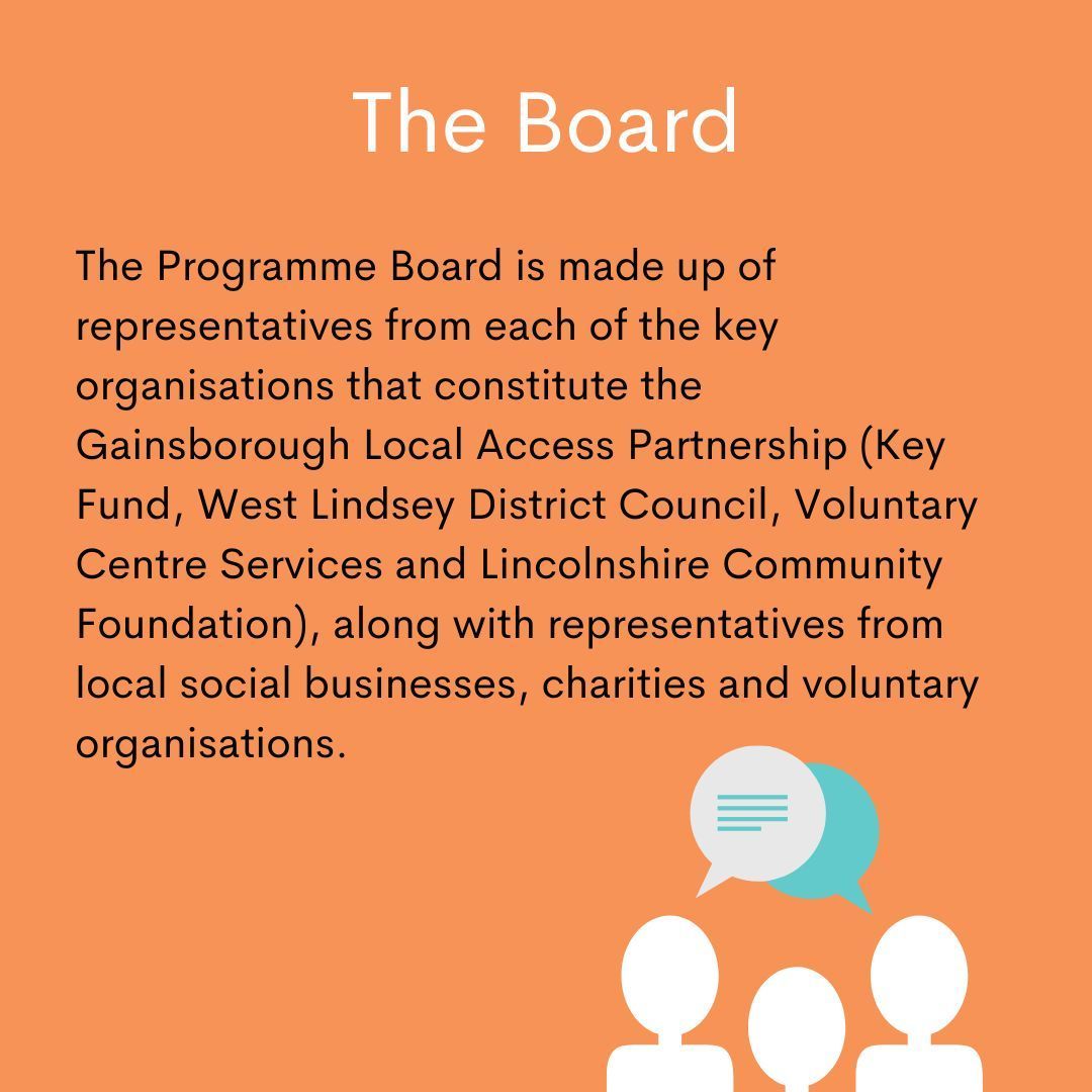 Keyfund, West Lindsey District Council, Voluntary Services and Lincolnshire Community Foundation are The Board for the Local Access Programme. 🧡

They are working together to make Gainsborough a better place. 👏

#GLAPGlossary