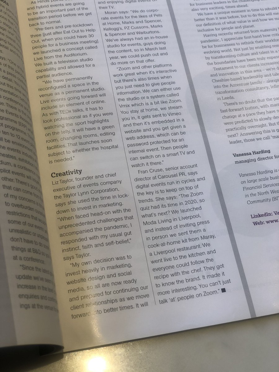 From chef's tables to virtual workouts it's been a year of virtual events. Great catching up with <a href="/SimonKInsider/">Simon Keegan</a> for <a href="/insidernwest/">Insider</a> but fingers crossed next time we chat it will be at an IRL event!