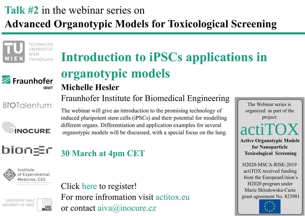Ino_Cure's tweet photo. ✅Looking forward to the second speech of our #webinar #series focused on #iPSCs #applications in #organotypic #models!!
✅Tuesday 30/3 at 4:00 CET.
Are interested in more talks? Register here➡️https://t.co/xyonL4q8rq

ℹ️ Visit https://t.co/mZkzpHWrc8 for more info. https://t.co/h1a2WWJC1n