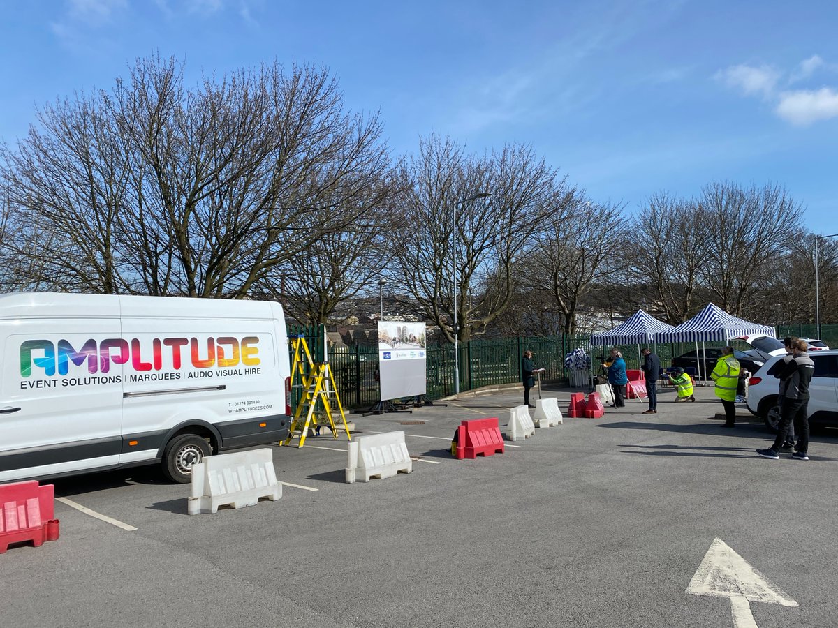Some of our team out working on last weeks announcement of plans to build a new train station here in Bradford. Amazing news for the City! #NorthenPowerhouse