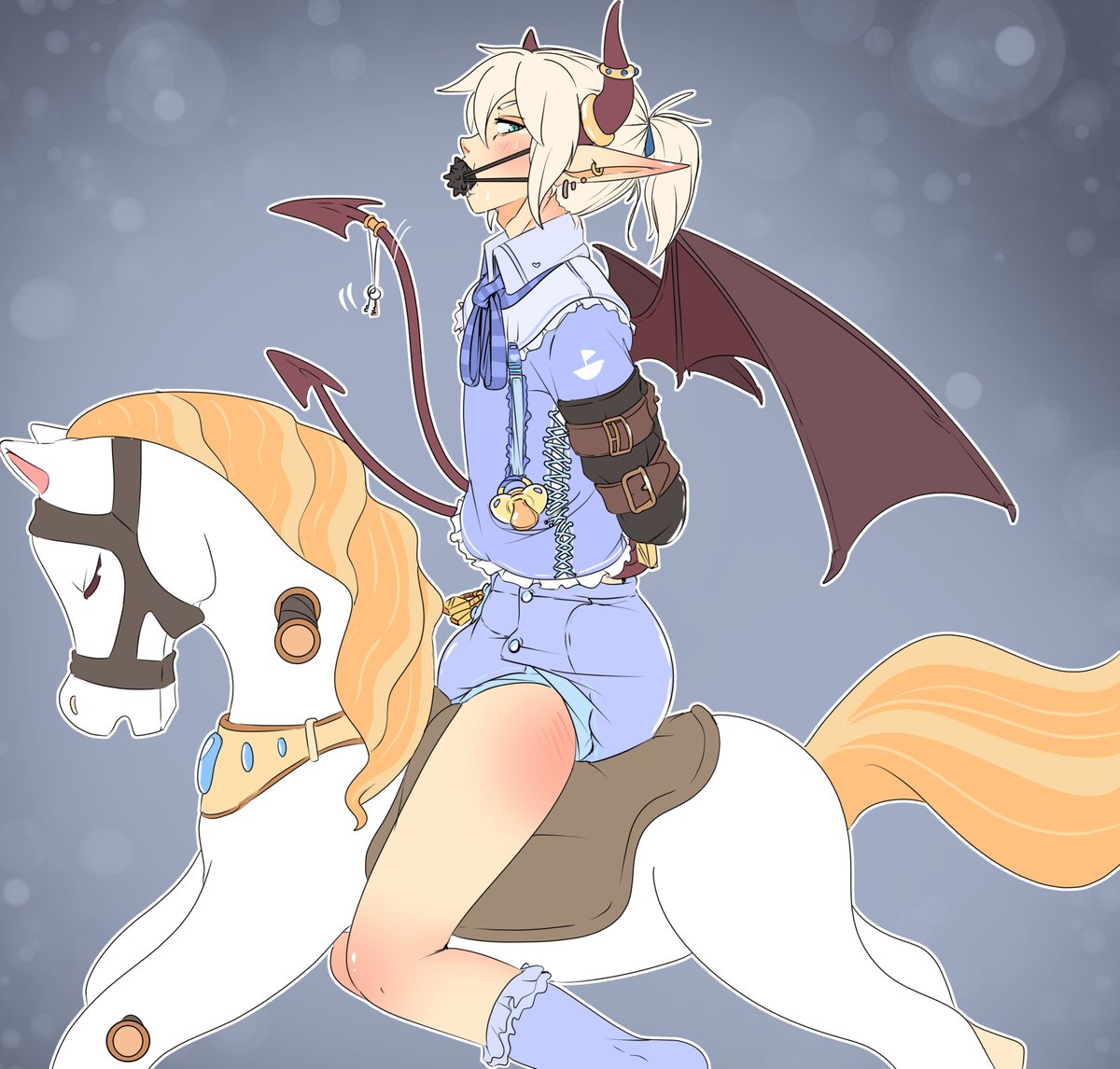 noxalys's tweet image. So yesterday night someone told me they were super happy I drew no more art of Devi because OBVIOUSLY, only Abdl girls would give me views. Here, I hope this will make you happy. :3c 
I draw whatever I want, for hell.