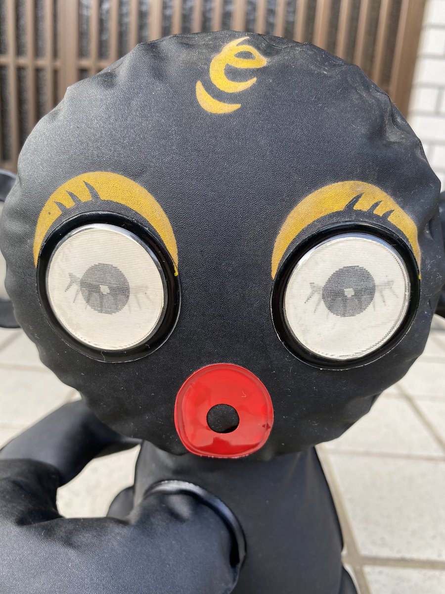 大内宿 とても大きなダッコちゃん人形 ぬいぐるみ