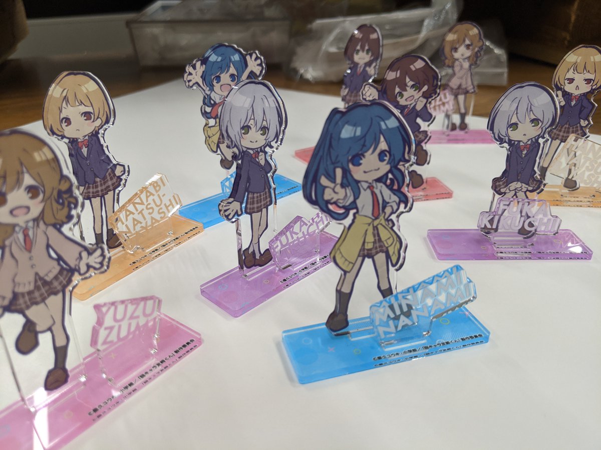 「弱キャラ友崎くん」のトレーディングアクリルスタンドのサンプル完成しました〜🙌🏾
ポップで可愛く仕上がりました❣️
ちょこんと座るふうかちゃんいいな〜😙
#友崎くん