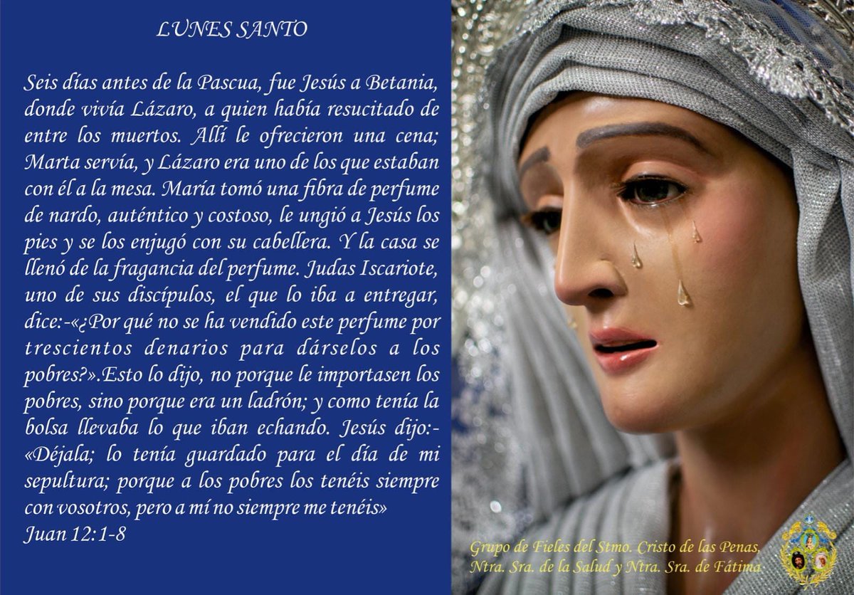 Hoy es Lunes Santo. | Jn 12, 1-8

📸 <a href="/InmaculadaBaue1/">Inma Bañuelos</a>