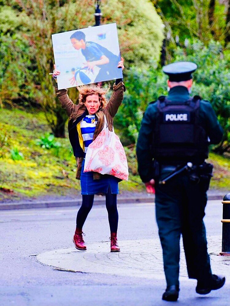 sbear101's tweet photo. .@BBCBreakfast THIS IS @FIONADONOHOE2,she had to take to the streets of Belfast in the rain yesterday to get her voice heard, to be seen !! Her only child was taken from her, no answers, no support. Still awaiting to speak with @MichealMartinTD. Noah Donohoe was an Irish citizen. https://t.co/2WWtvkHxot