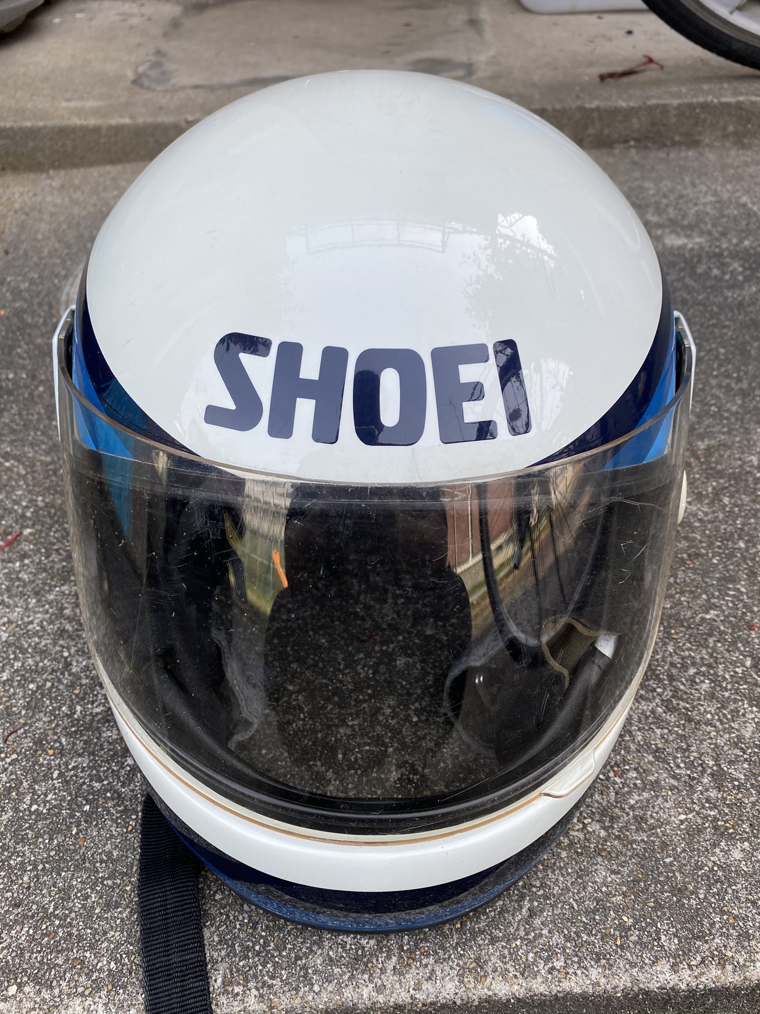 当時物 SHOEI トリコロール Mサイズ フルフェイスヘルメット