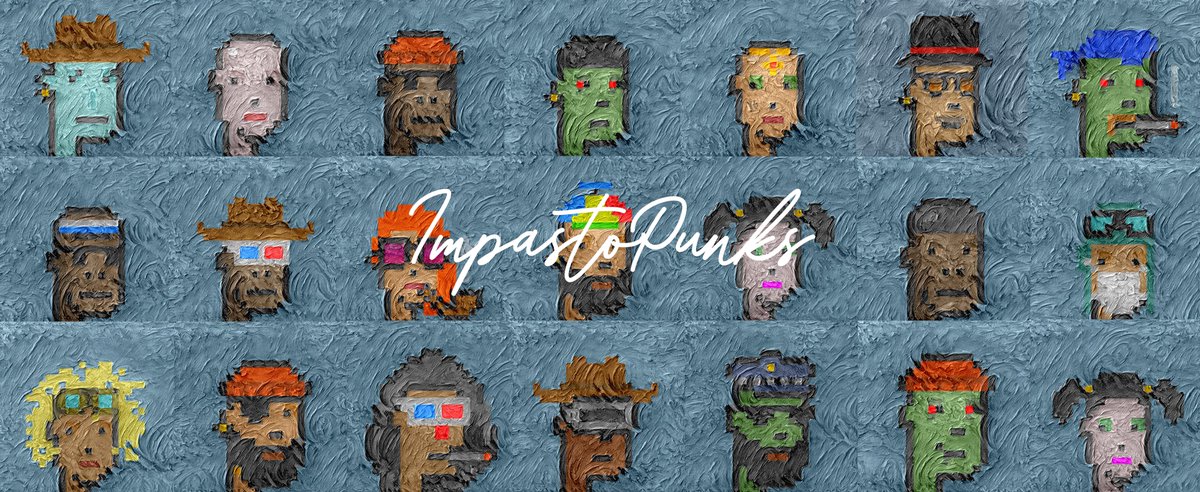ImpastoPunks's tweet photo. To celebrate the launch of #ImpastoPunks,
we're doing a #Giveaway🎉 Fedora Ape ImpastoPunk #041 on April 1st! OG punk last sold for 1.37M dollars!

To enter the draw:
💎Follow Us on Twitter
💎Like and RT this tweet
💎Tag your crypto friends
💎Join our Discord and say hi

#NFT https://t.co/wVAb0nSc8L