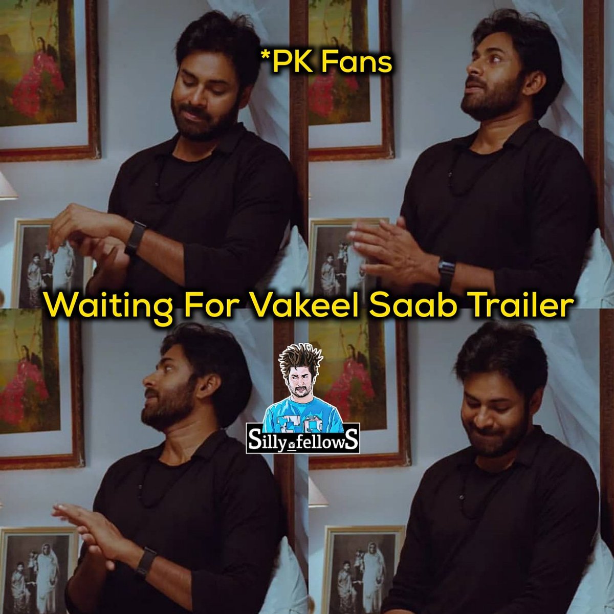 Silly_fellowS's tweet photo. 4 Hours To Goo😍😍🥳

#VakeelSaabTrailer releasing Today at 🕕 6 PM

🌠 @PawanKalyan #SriramVenu @shrutihaasan @SVC_official @i_nivethathomas @MusicThaman @yoursanjali @AnanyaNagalla @bayviewprojoffl @adityamusic https://t.co/dEu4c3JxTE
