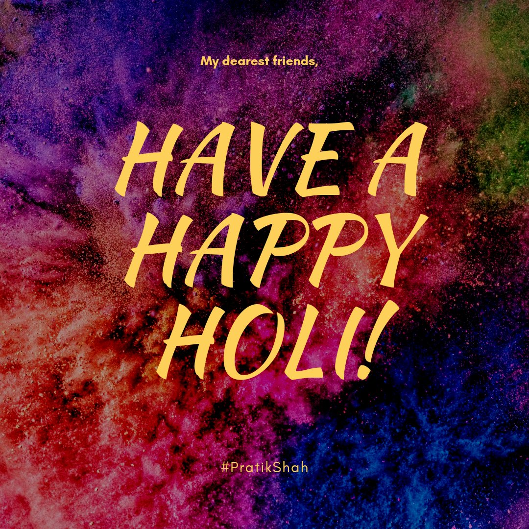 Happy Holi 😊 #itspratikshah