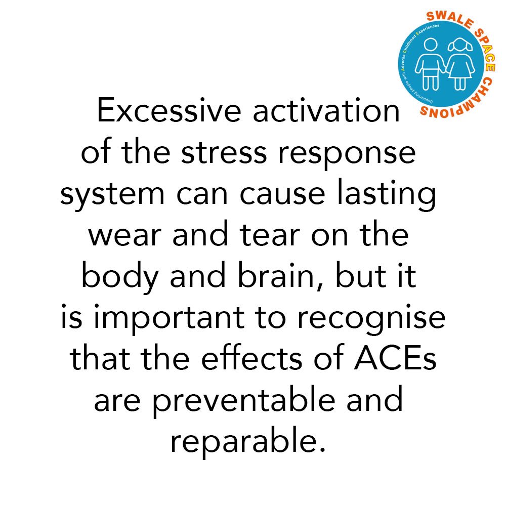 SpaceSwale's tweet photo. Adverse Childhood Experiences (ACEs) can lead to toxic stress and altered brain development when they occur without the support of an emotionally available adult. It is important to recognise that the effects of ACEs are both preventable and reparable. https://t.co/oWKCM8pY6b