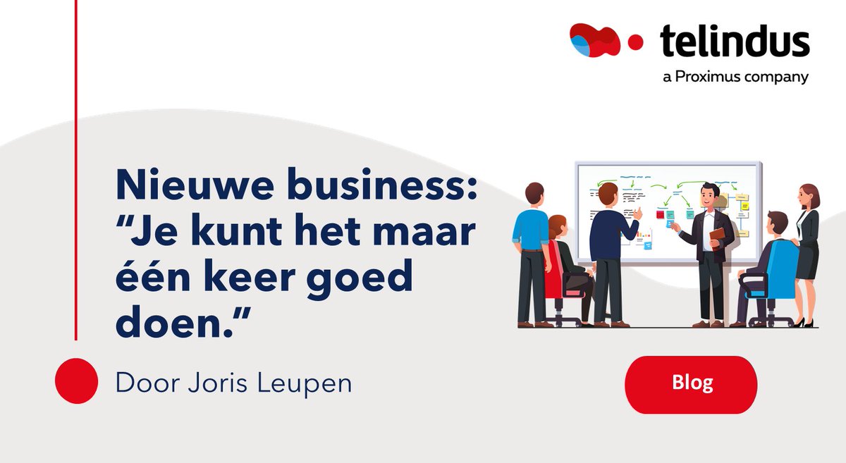 Telindus_NL's tweet photo. Veel organisaties moeten hun blik op de toekomst aanpassen. Ook Joris Leupen, CEO van Telindus, heeft de visie moeten aanpassen. Zijn nieuwe blog "Nieuwe business: je kunt het maar één keer goed doen” is nu te lezen via onderstaande link: https://t.co/S7pZVM23Ql https://t.co/qbdrpOz0Gv