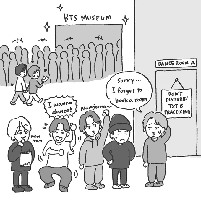 one day at new building #btsfanart 