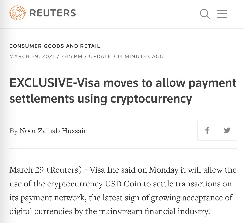 TheAngelCoin1's tweet photo. #BREAKINGNEWS - #Visa moves to allow payment settlements using #cryptocurrency 

https://t.co/JmkmyBU5C9 https://t.co/CeCF5fpgdc