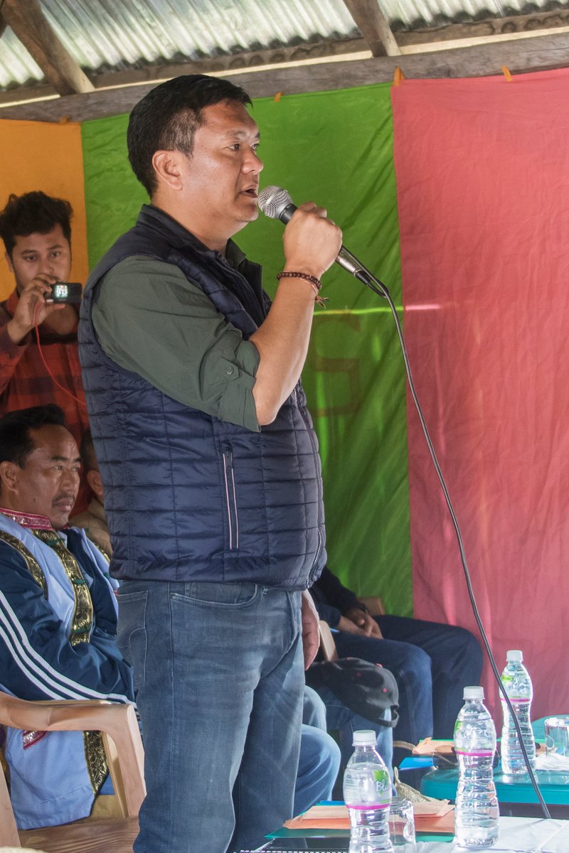 PemaKhanduBJP's tweet photo. A public meeting with the local #Yobin community at Gandhigram. Yobin also known as #Lisu have suffered immensely due to lack of development and proper road communication. All that is going to change in the coming days. Road will be our priority first. https://t.co/iCXld3TF94