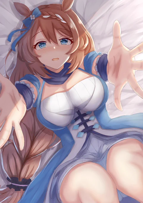 スーパークリークにただただ甘えたい絵です🥰🥰テイオー可愛いし、ウマ娘最終回楽しみですね😍😍 