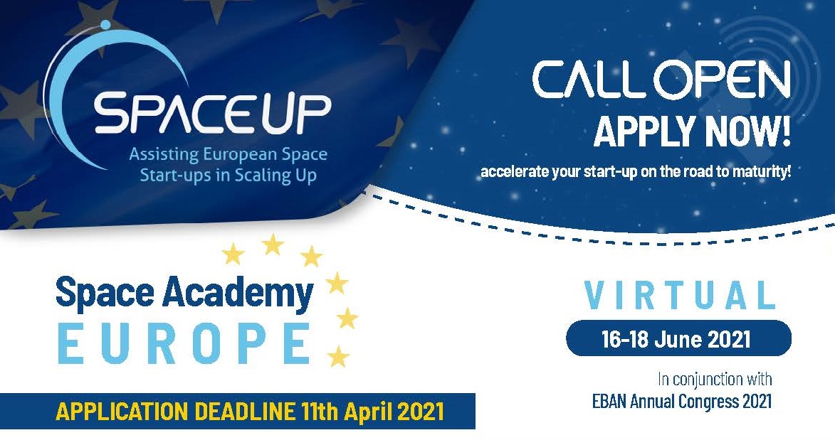 📢Sono aperte le candidature per #SpaceAcademyEurope <a href="/SpaceUpProject/">SpaceUpProject</a>
🚀Dieci aziende nel settore #aerospazio avranno accesso ad esclusivi servizi personalizzati
⏰Domande fino all’11 aprile
 ▶️bit.ly/3bFhcHl
#SpaceUp @SA_Tecnopolo <a href="/RegioneLazio/">Regione Lazio</a>