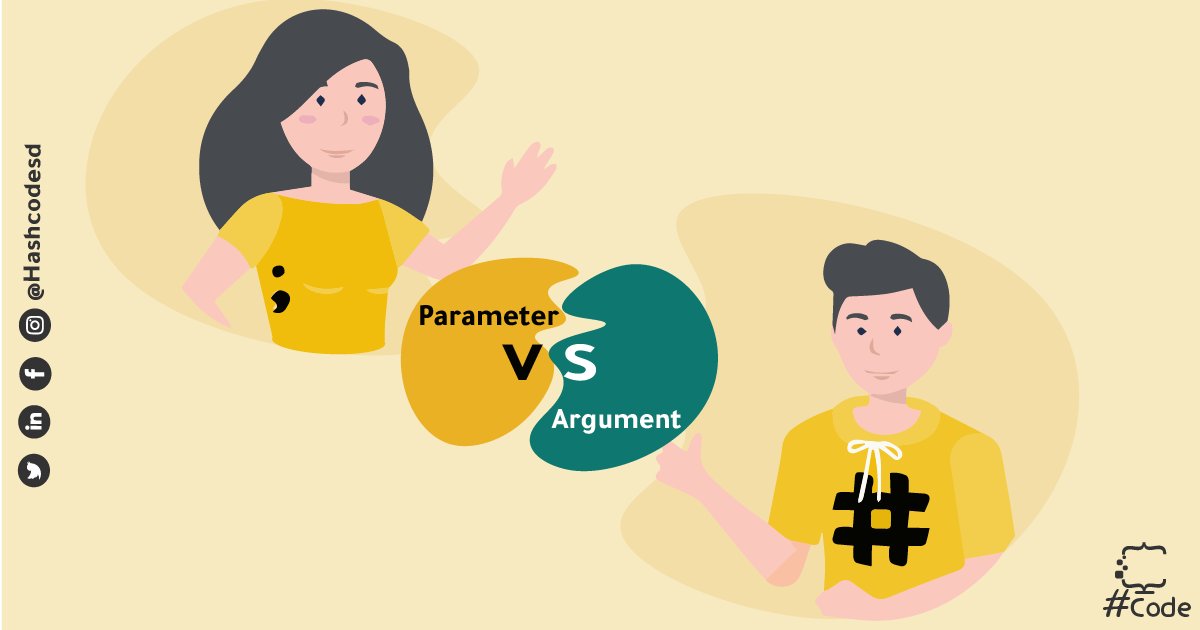 hashcoder01's tweet image. ماهو الفرق بين الـ Parameter والـ Argument في عالم الـ Function؟
يمكننا القول بأن الـ Parameter هو المتغير وأن الـ Argument هو قيمة المتغير.
#HashCode  | #programming | #code