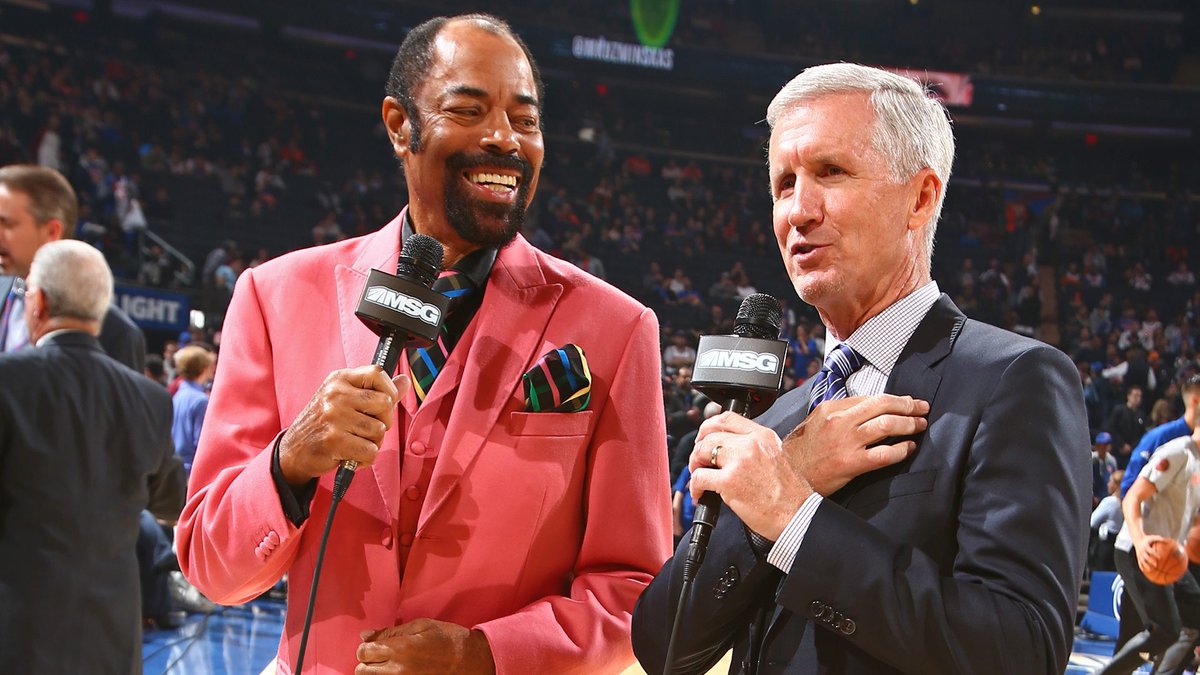 knicksgermany's tweet photo. Happy 76th Birthday to our beloved legend Walt „Clyde“ Frazier
🔶🔷 #birthdayboy #legend #knicks #newyork #clydesofly #champ #madisonsquaregarden #postingandtoasting #pointgod #swishinanddishin #broadcaster #suits #onceaknickalwaysaknick #gonygony #newyorkforever #ausdirwirduns https://t.co/ywFlFNxSzr