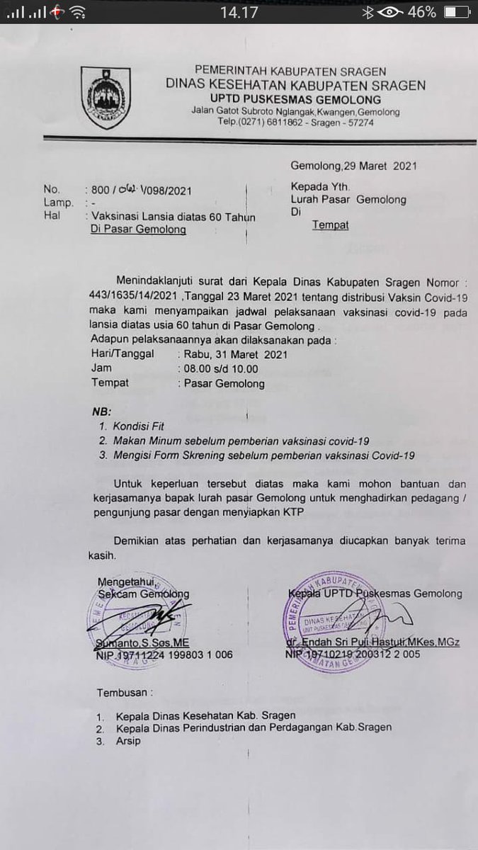 Info vaksin untuk lansia