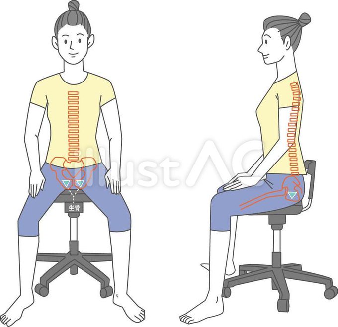 骨盤矯正のtwitterイラスト検索結果