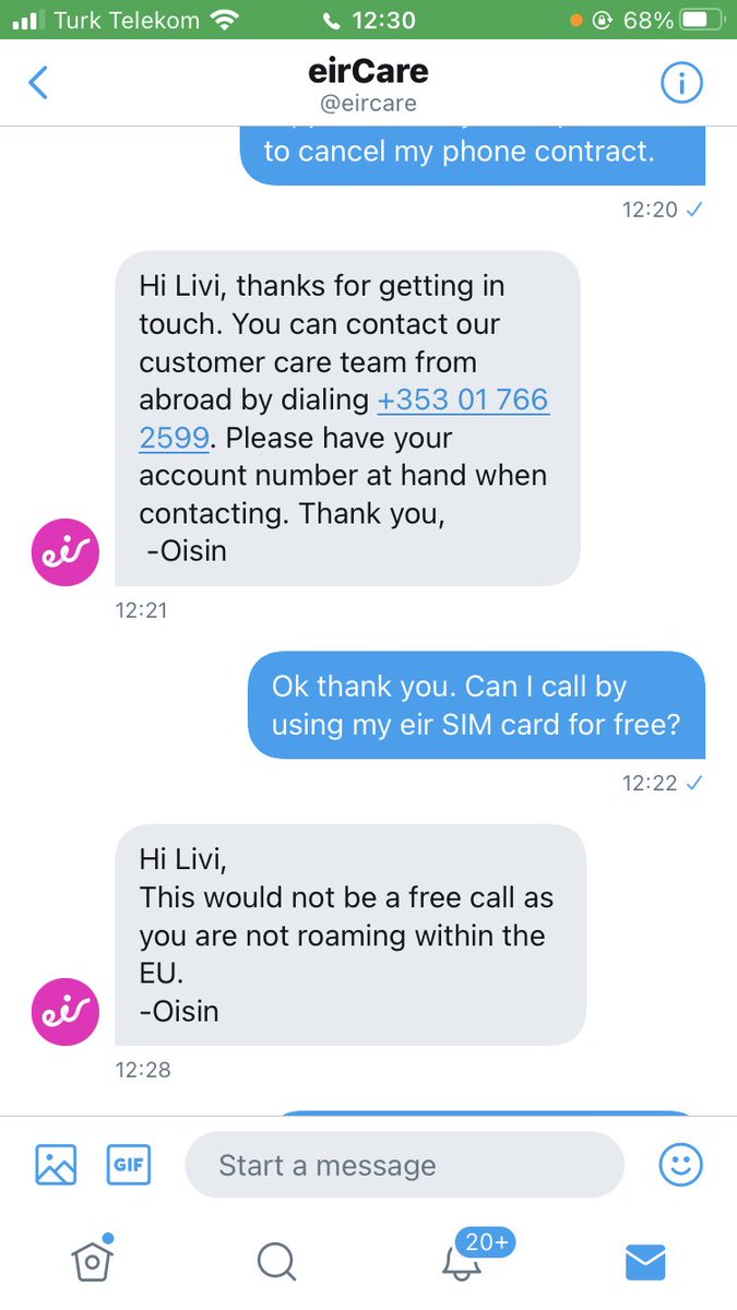 Worst customer care ever. I just want to cancel my contract. <a href="/eircare/">eirCare</a>