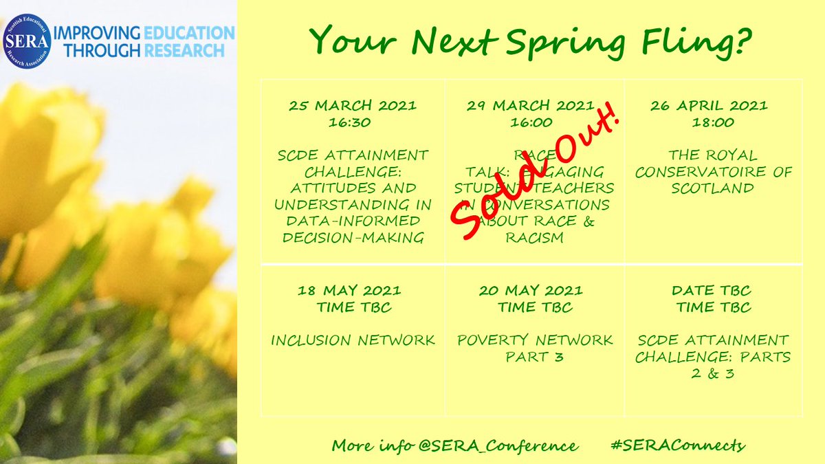 Keep track of all the exciting #SERASpringFling events here with this handy poster. 

Will you find your next #SERASpringFling? #seraconnects