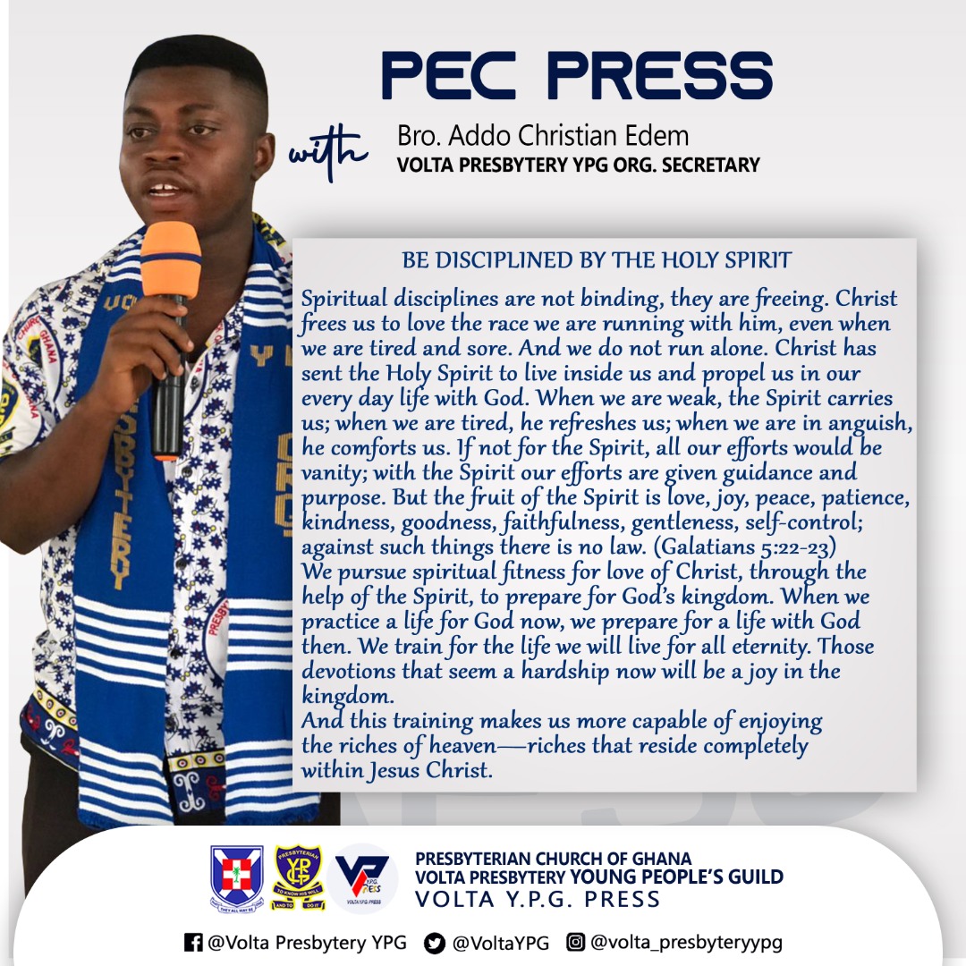 VoltaYpg's tweet photo. Start your Week right with our Presbytery Organizing Secretary, Bro. Addo Christian Edem on PEC PRESS.
#ServiceAllTheWay
#ToKnowHisWillAndToDoIt
#TheGuildIsAGreatFamily🔱
#YearOfNurturing🌱🌱🌱
©VOLTA YPG PRESS https://t.co/jXPmbkz5hz