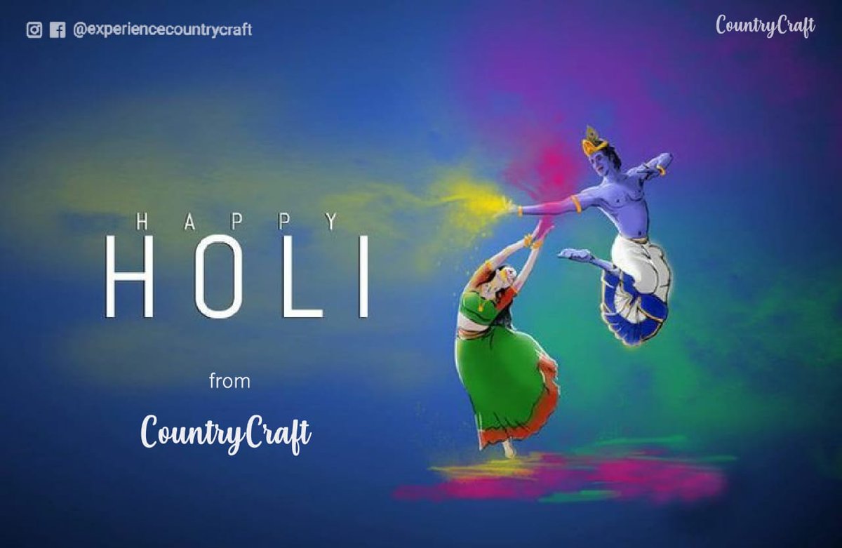 countrycraft's tweet photo. #CountryCraft wishing you all Happy Holi!!
#HappyHoli #Colours #Life
Experience the Change through Craft.. https://t.co/qgeiQ8t4kD