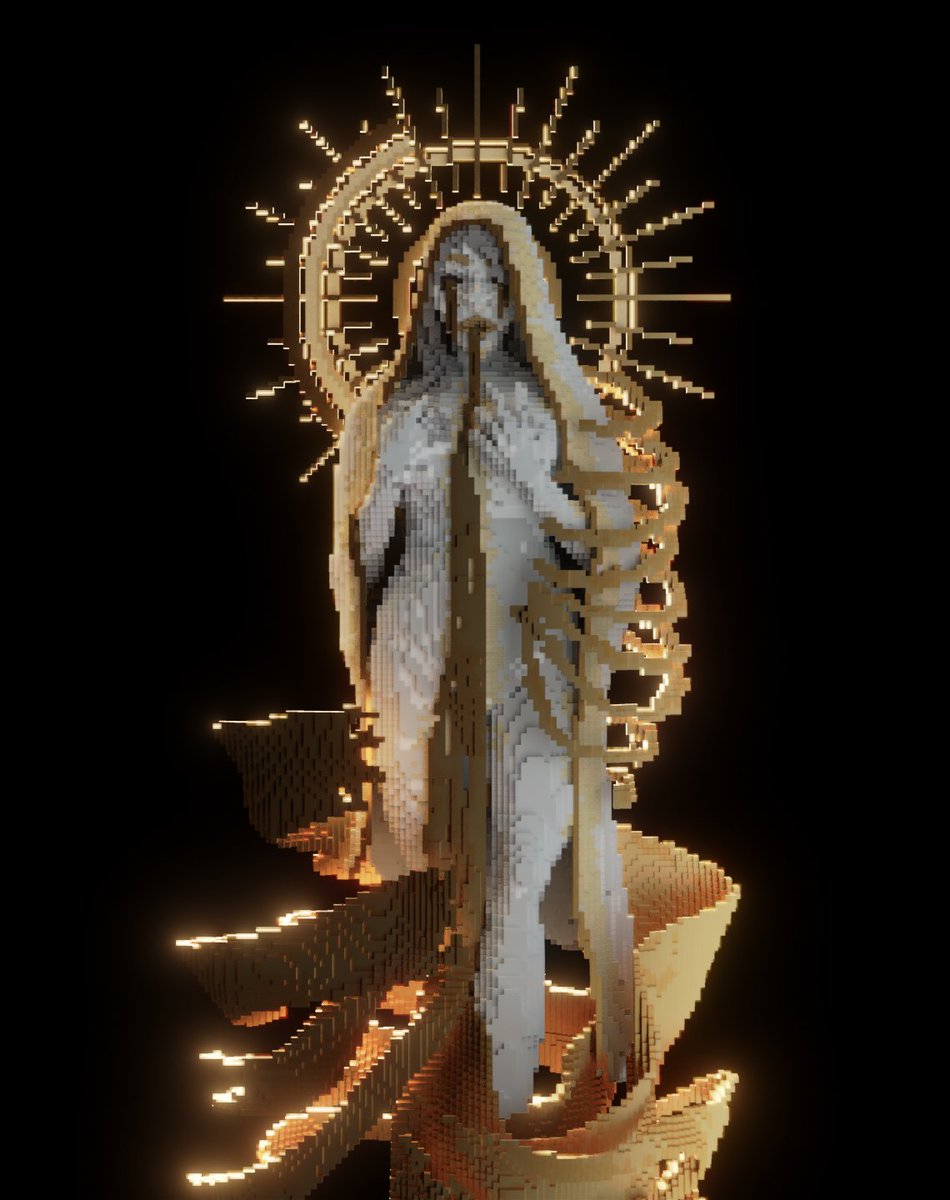 And another organic minecraft sculpture.

More renders: imgur.com/a/EvUKUPQ

#Minecraft #Minecraftbuilds