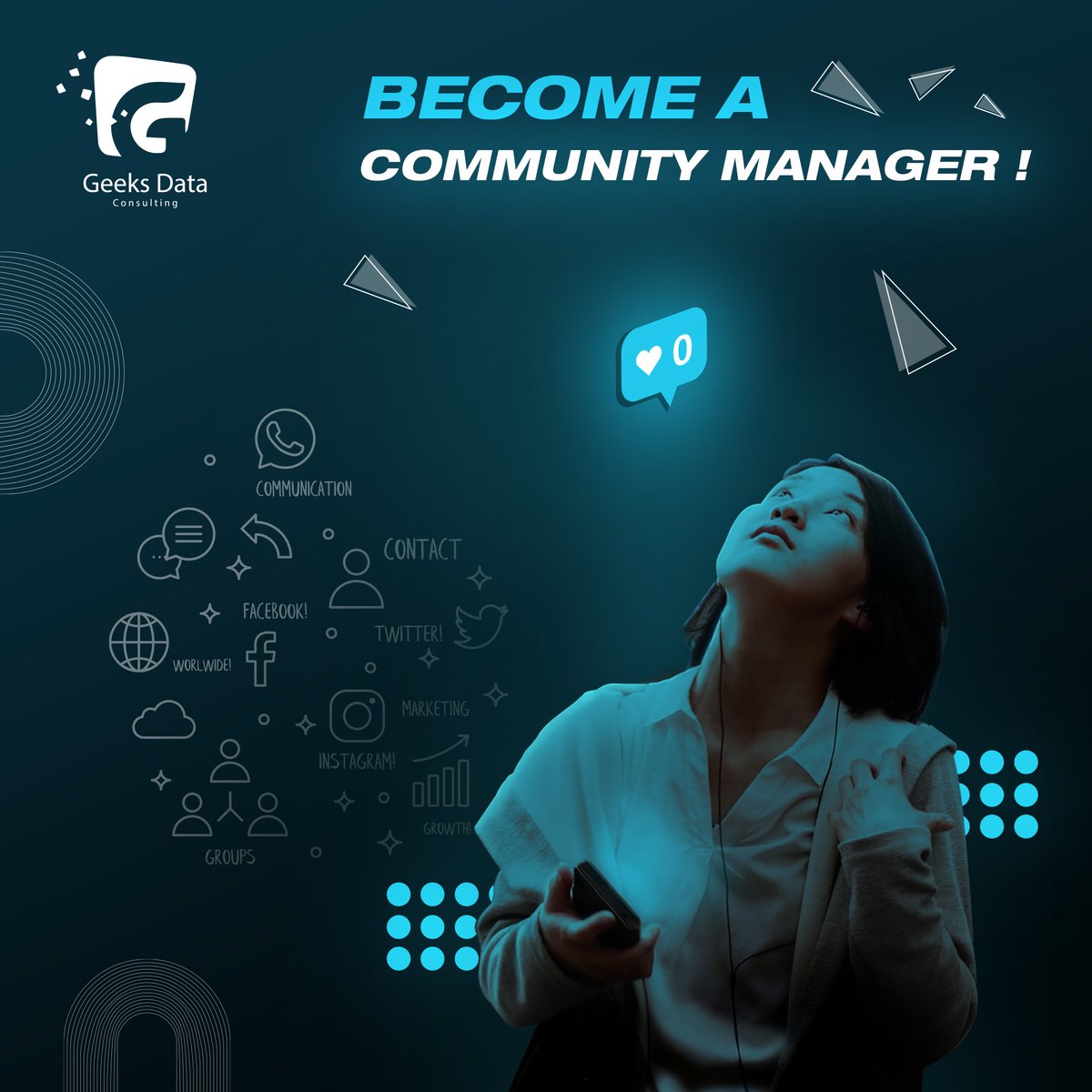 GeeksDataa's tweet image. Geeks Data, éditeur de logiciels en forte croissance dans le domaine de l'Intelligence Artificielle, recrute un stagiaire Community Manager