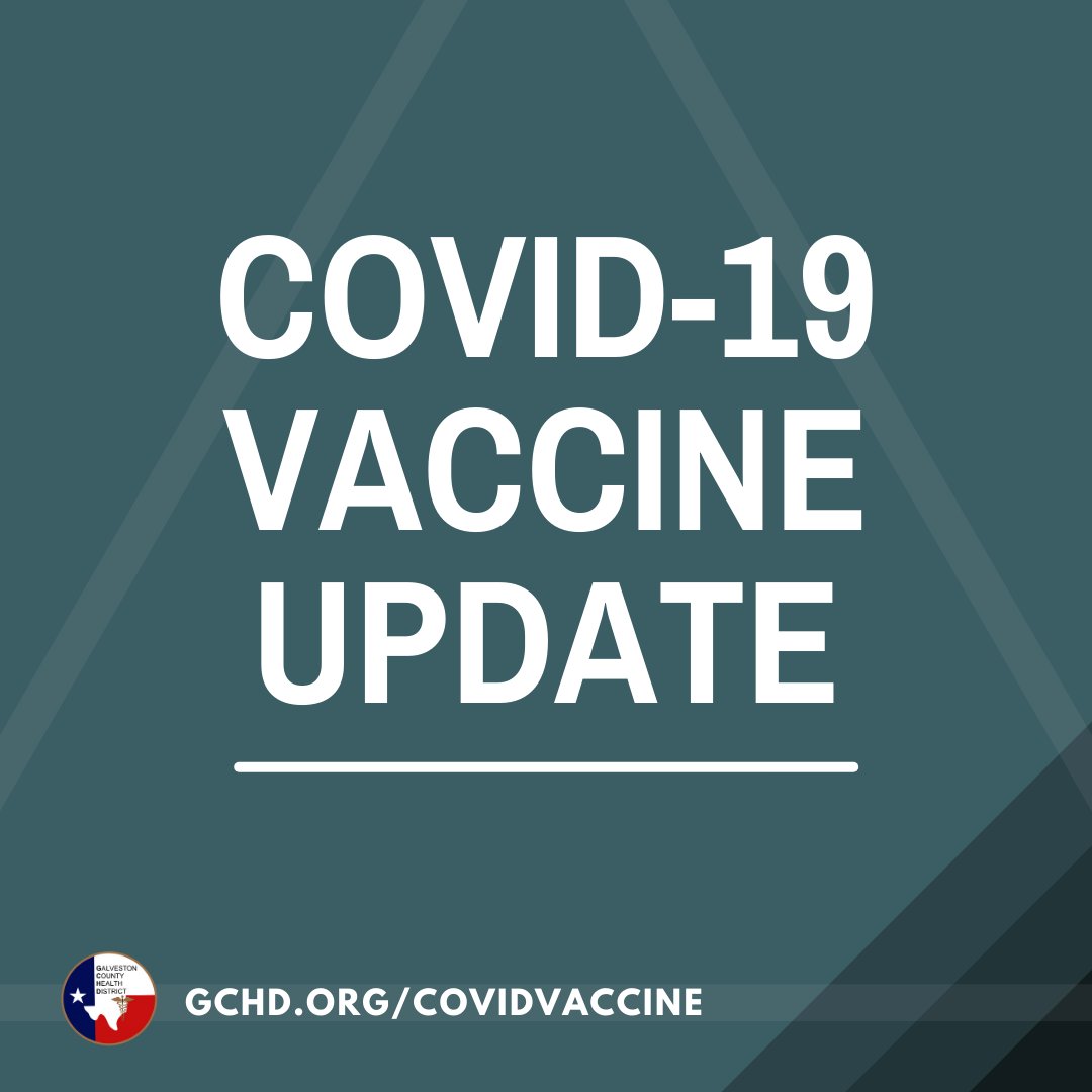 GCHDinfo's tweet photo. 📢📢📢 VACCINE APPOINTMENTS OPEN NOW!

Galveston County Health District has first dose Moderna vaccine appointment openings available THIS AFTERNOON.

📍 Doyle Convention Center, Texas City

💻 Please visit https://t.co/j2hXRYUla9 to schedule your appointment. https://t.co/0GQbrBfk0l