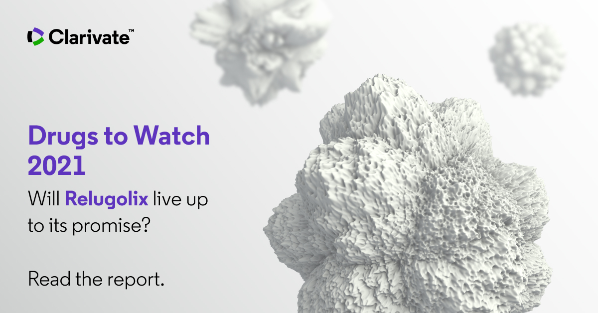 Our team has identified #relugolix, a new oral treatment developed by <a href="/TakedaPharma/">Takeda</a> with indications for #prostatecancer, #endometriosis and #uterinefibroids as a potential blockbuster in the just-released #DrugstoWatch2021 report: bddy.me/3dk1X5U  
#oncology #pharma