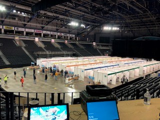 BBC Evening Extra (@bbcevex) on Twitter photo Tonight we are live from Northern Ireland's new mass vaccination centre <a href="/SSEBelfastArena/">The SSE Arena, Belfast</a>. <a href="/NewsDeclan/">Declan Harvey</a> will be bringing us up to date with all the developments of the day! 💉 #covid19 Tonight we are live from Northern Ireland's new mass vaccination centre <a href="/SSEBelfastArena/">The SSE Arena, Belfast</a>. <a href="/NewsDeclan/">Declan Harvey</a> will be bringing us up to date with all the developments of the day! 💉 #covid19